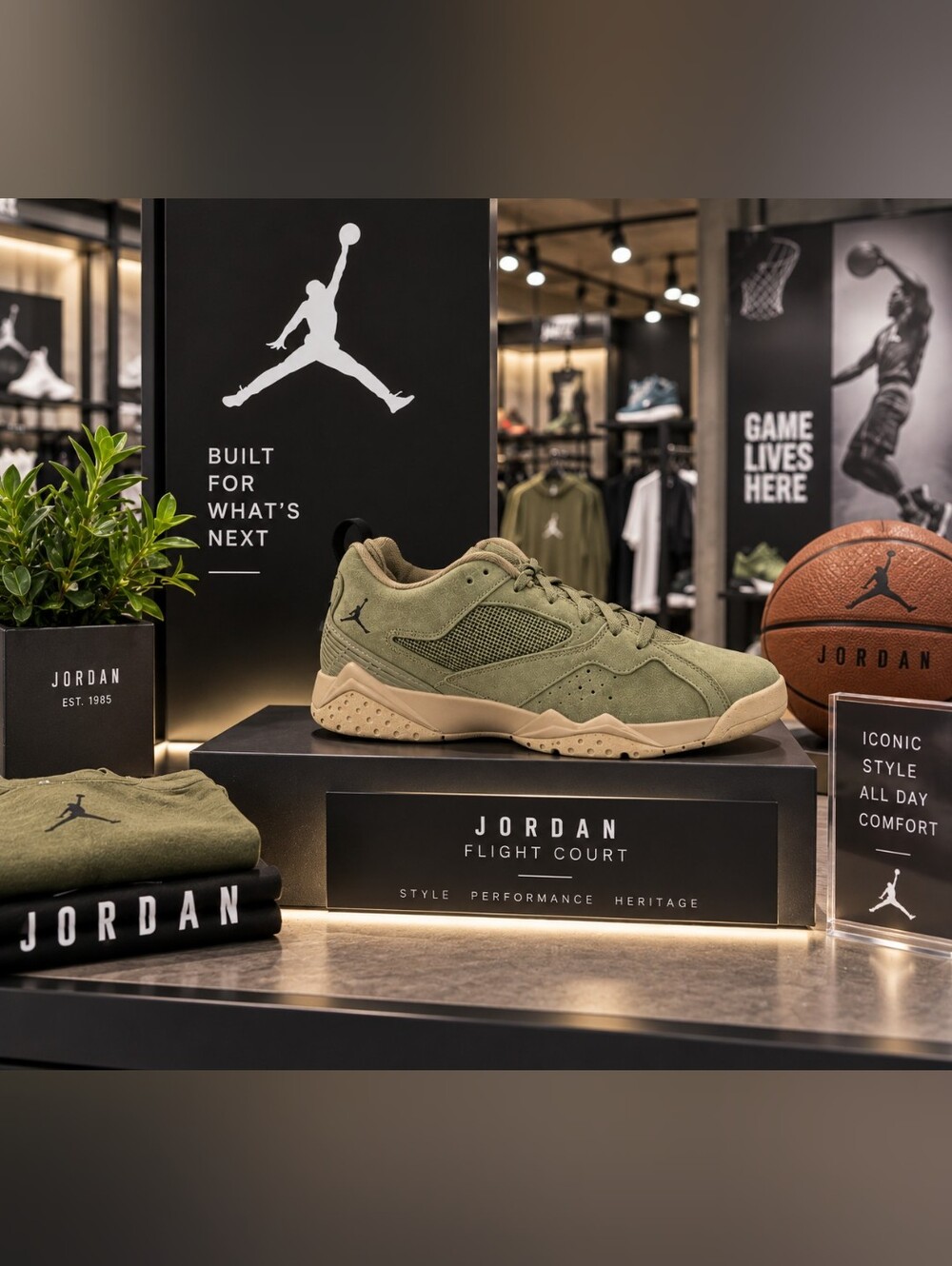 Jordan Flight Court Medium Olive – Men’s 10.5 / Women’s 12 – New in Box